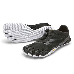 Vibram KSO EVO Black/White Womens Training Shoes | India-107348